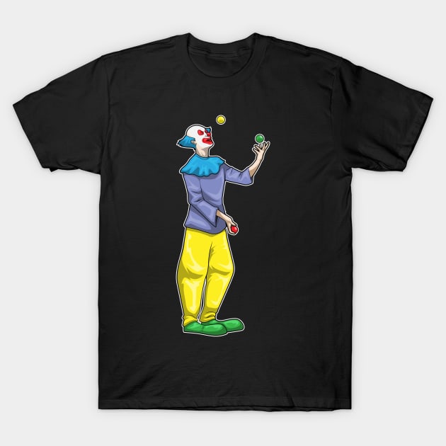 Clown Halloween Juggler T-Shirt by Markus Schnabel